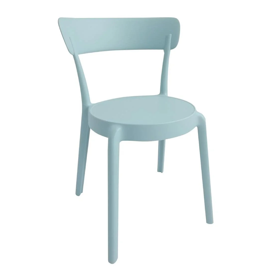 Bolero Mila Café Chairs Icy Blue (2 Pack) - Image 1