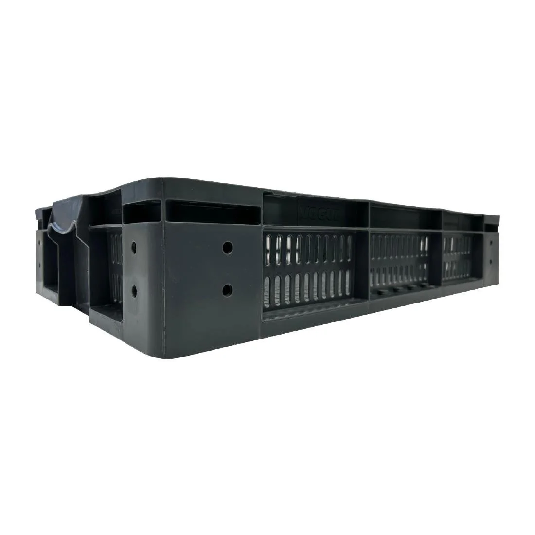 Vogue Perforated Plastic Storage Crate 600x400x120mm - Image 5