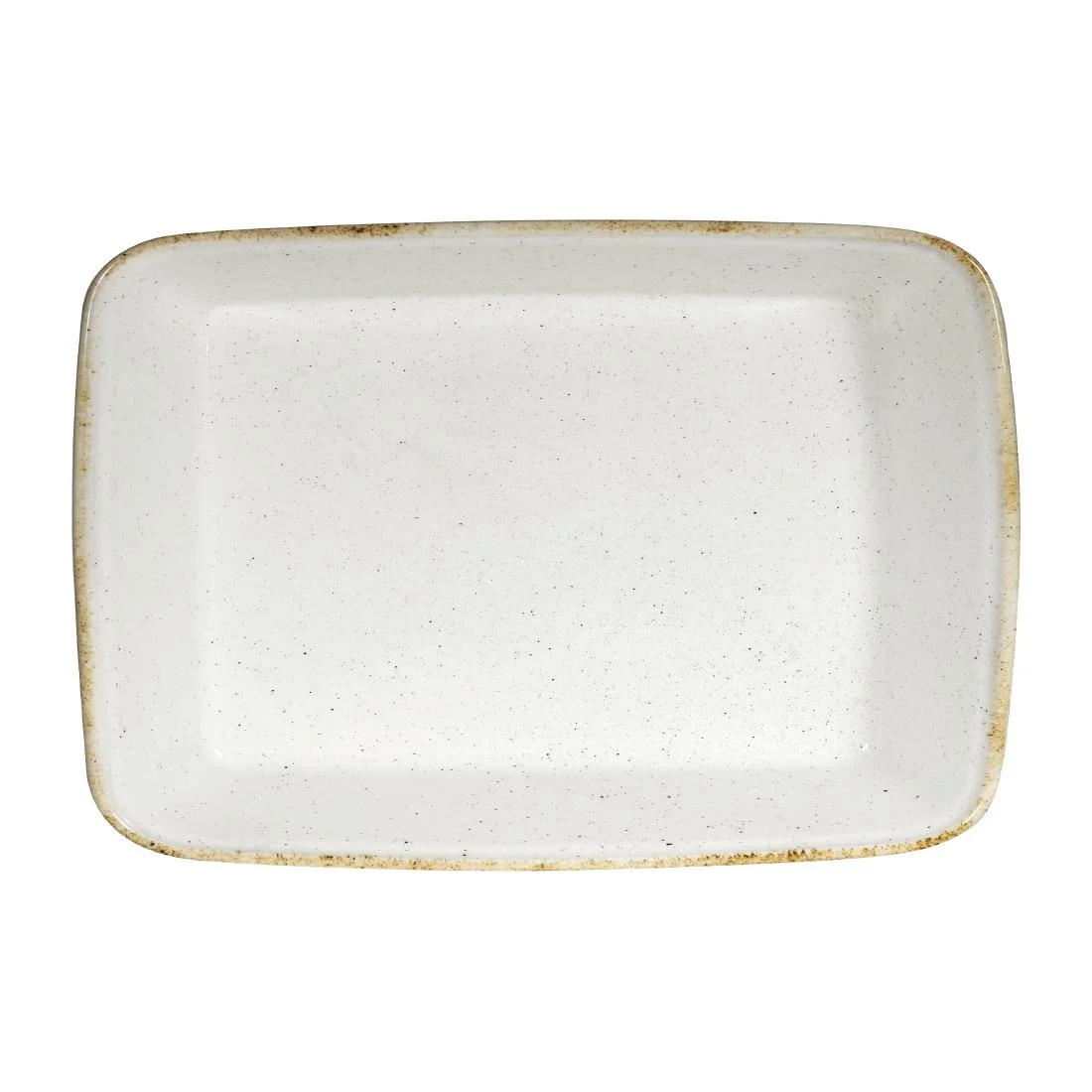 Churchill Stonecast Hints Rectangular Baking Dishes Barley White 250 x 380mm (4 Pack) - Image 1