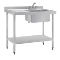 Vogue Single Sink Left Hand Drainer - Image 1