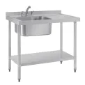 Vogue Single Sink Right Hand Drainer - Image 1