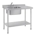 Vogue Single Sink Right Hand Drainer - Image 1