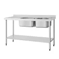 Vogue Double Sink Left Hand Drainer - Image 1