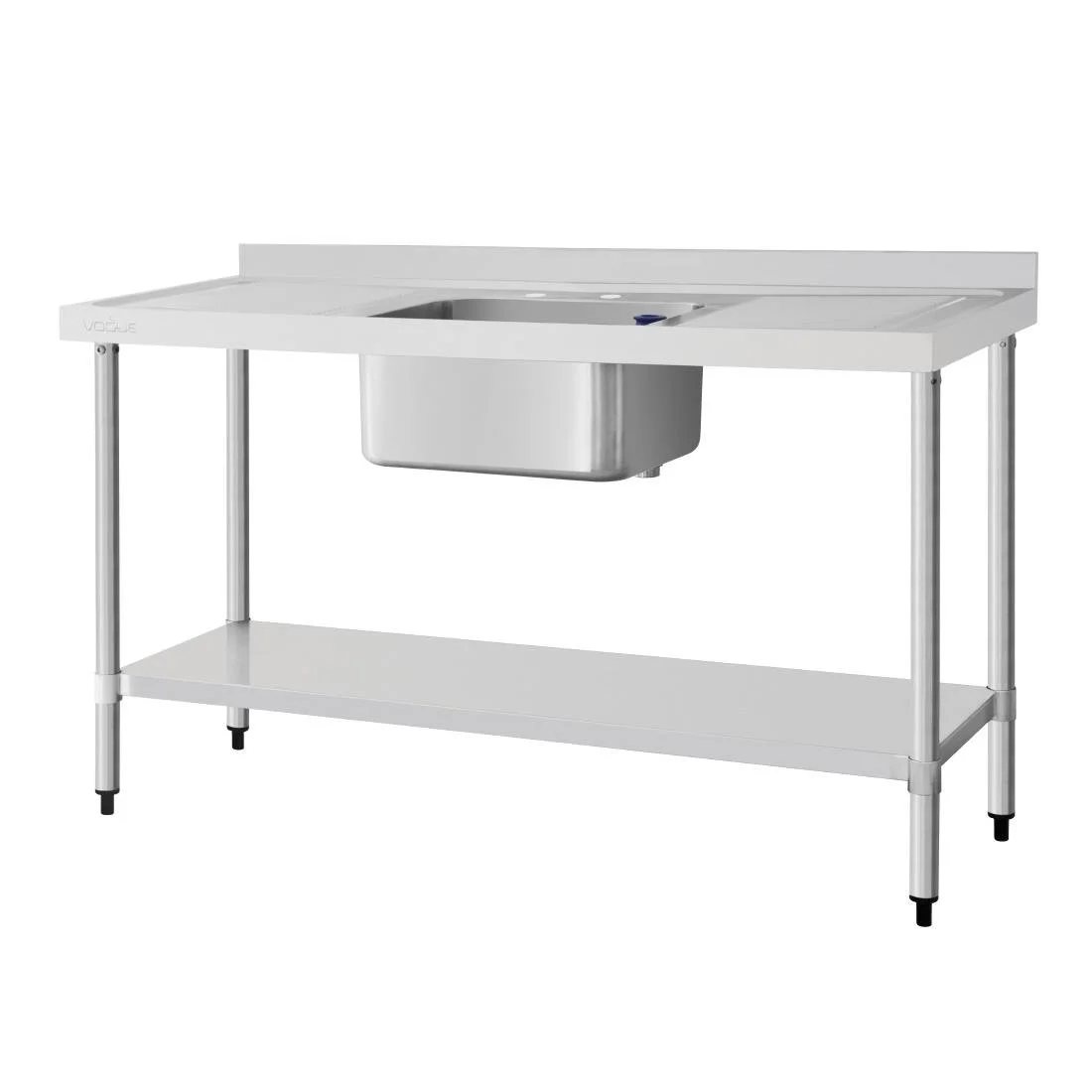 Vogue Single Sink with Double Drainer 1500mm - Image 1