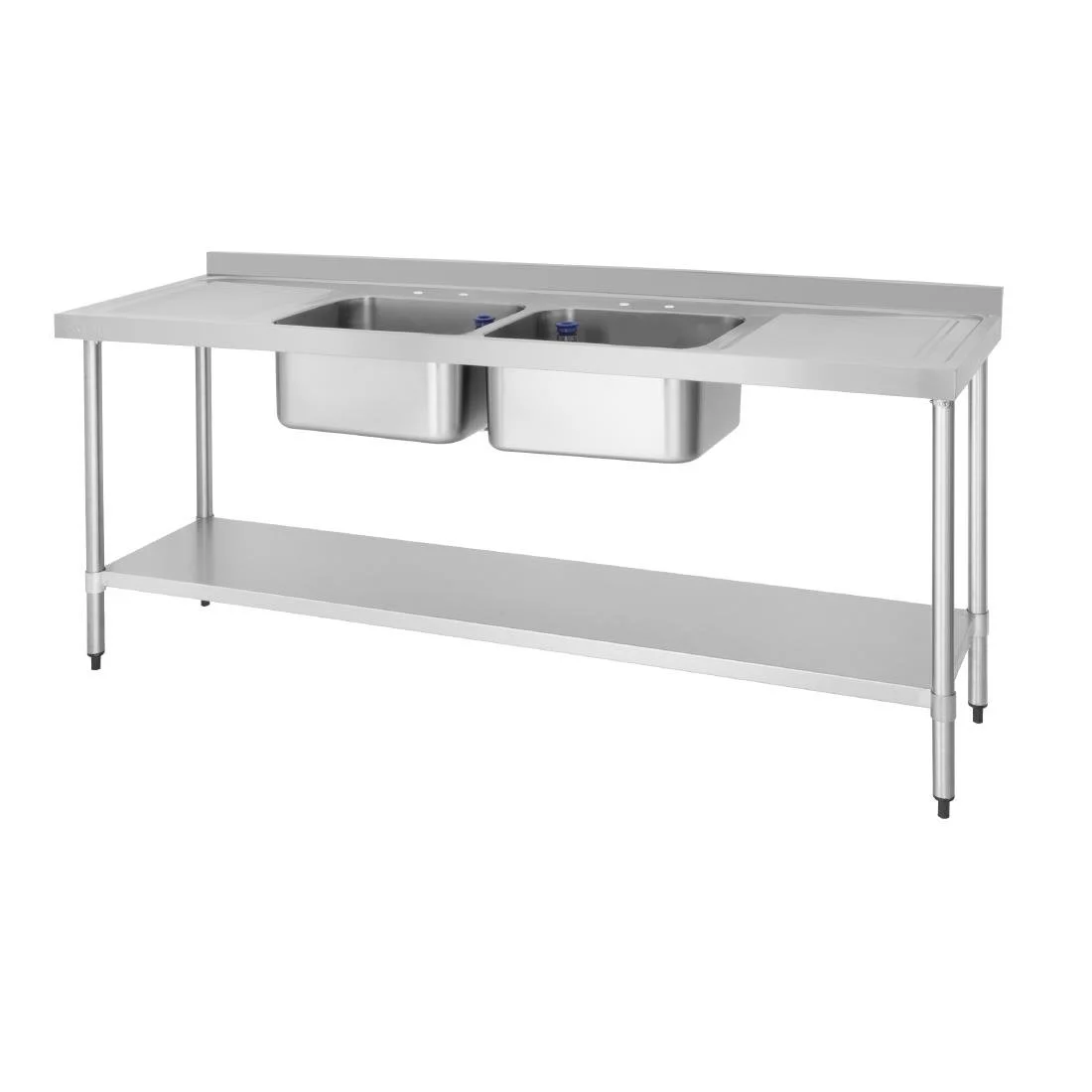 Vogue Double Sink with Double Drainer 2100mm - Image 1