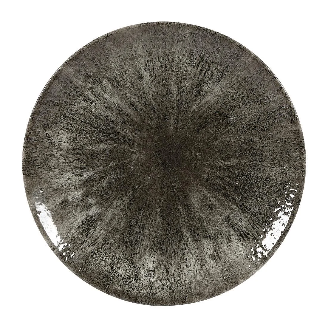 Churchill Stone Quartz Black Evolve Coupe Plates 260mm (12 Pack) - Image 1