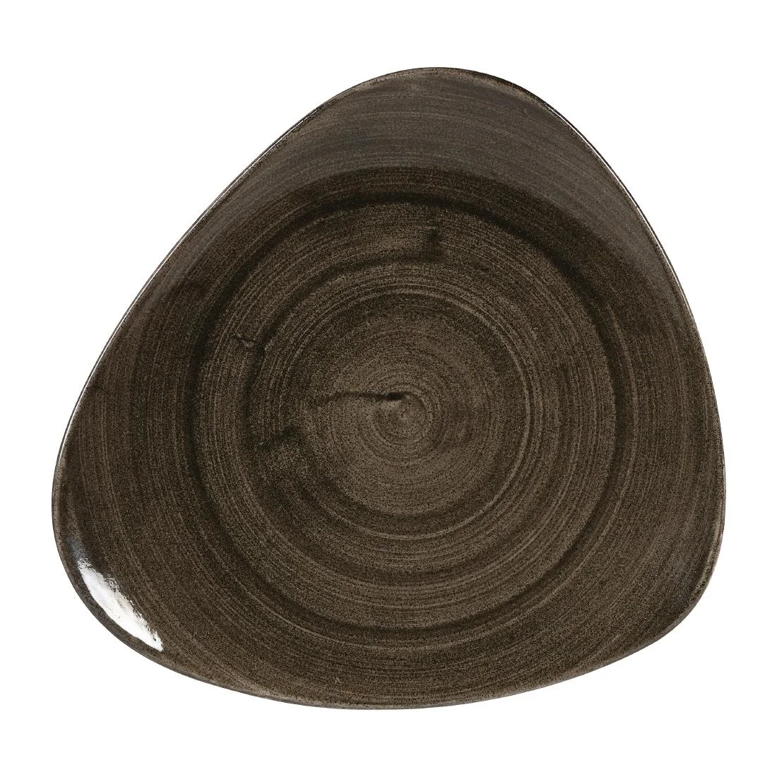 Churchill Stonecast Patina Lotus Plates Iron Black 311mm (6 Pack) - Image 1