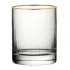 Utopia Hayworth Double Old Fashioned Gold Rim Glasses 325ml (6 pack)