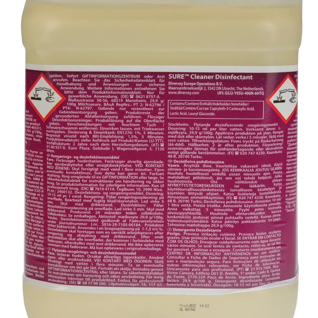 SURE Cleaner and Disinfectant Concentrate 5Ltr - Image 4