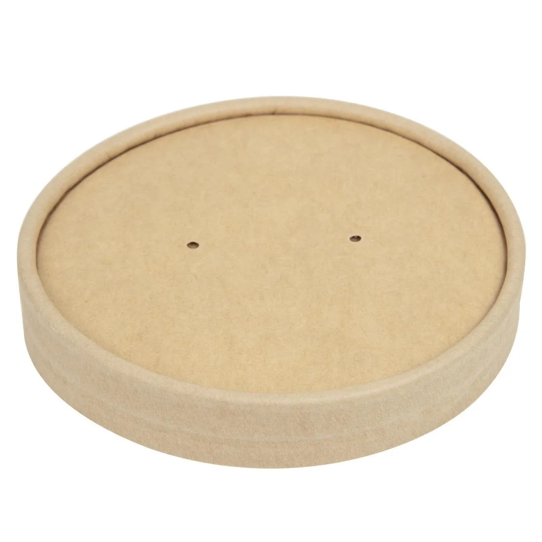 Colpac Recyclable Kraft Microwavable Soup Cup Lids 450ml (500 Pack) - Image 1