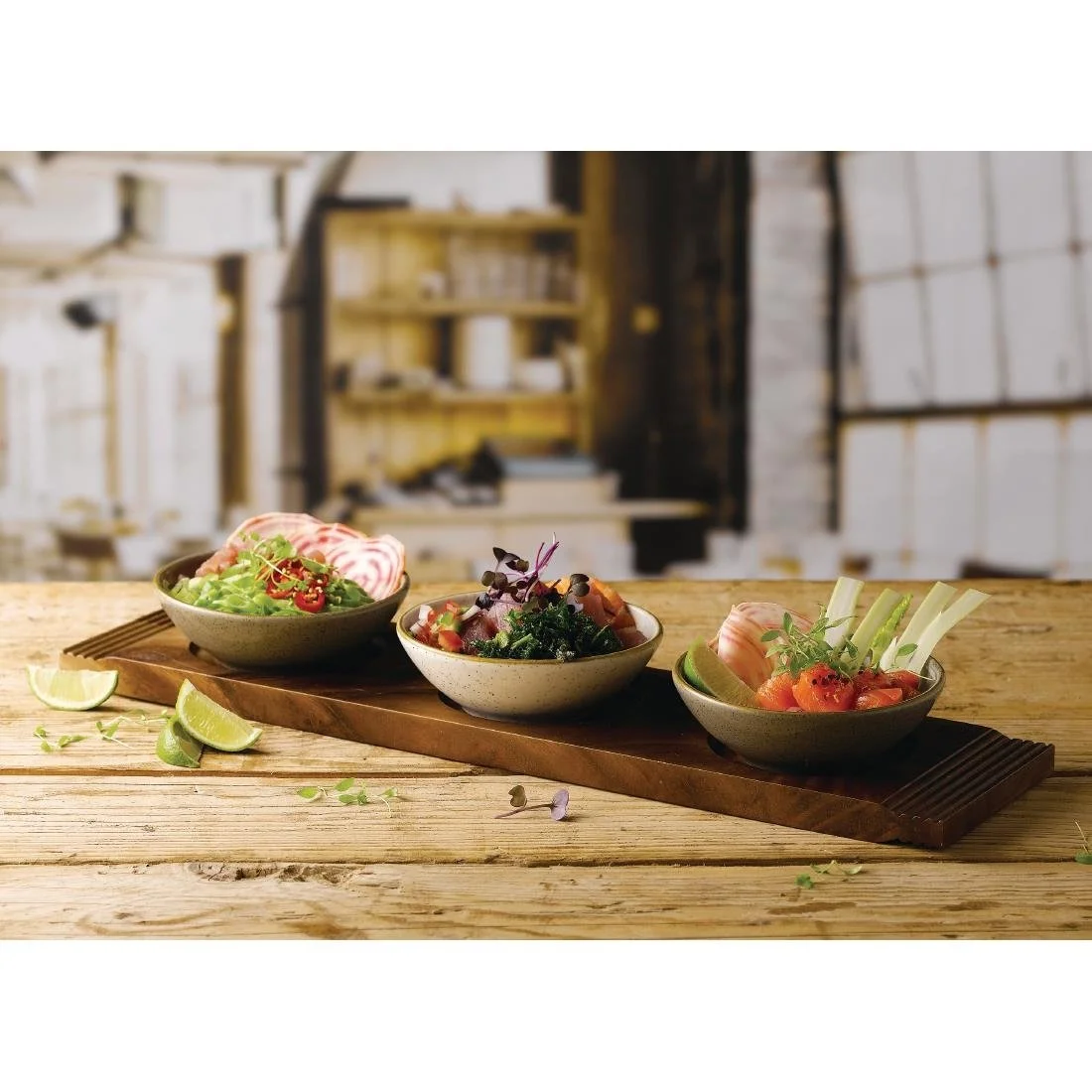 Churchill Alchemy Wood Large Double Handled Boards 495x130mm (4 Pack) - Image 2