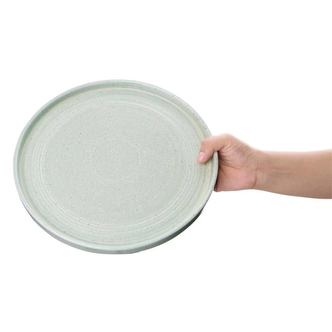 Olympia Cavolo Flat Round Plates Spring Green 270mm (4 Pack) - Image 5