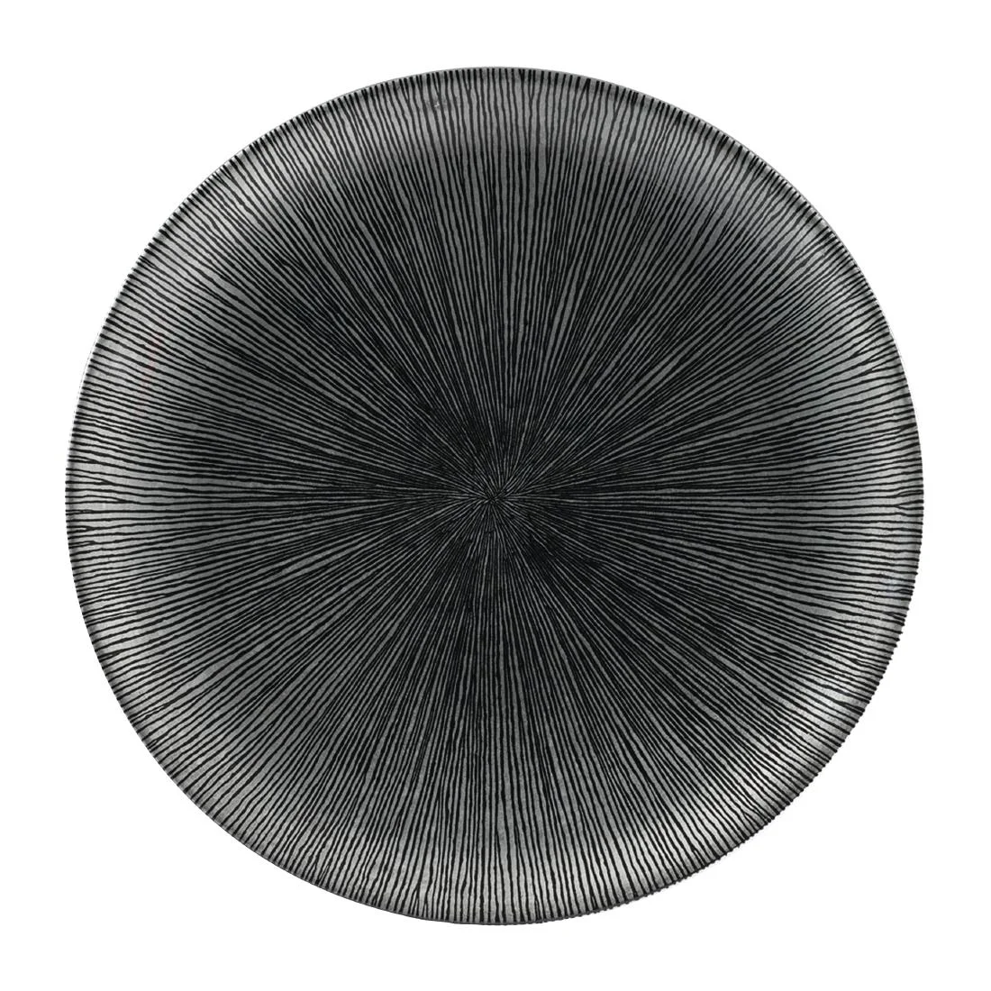 Churchill Studio Prints Agano Coupe Plates Black 288mm (12 Pack) - Image 1