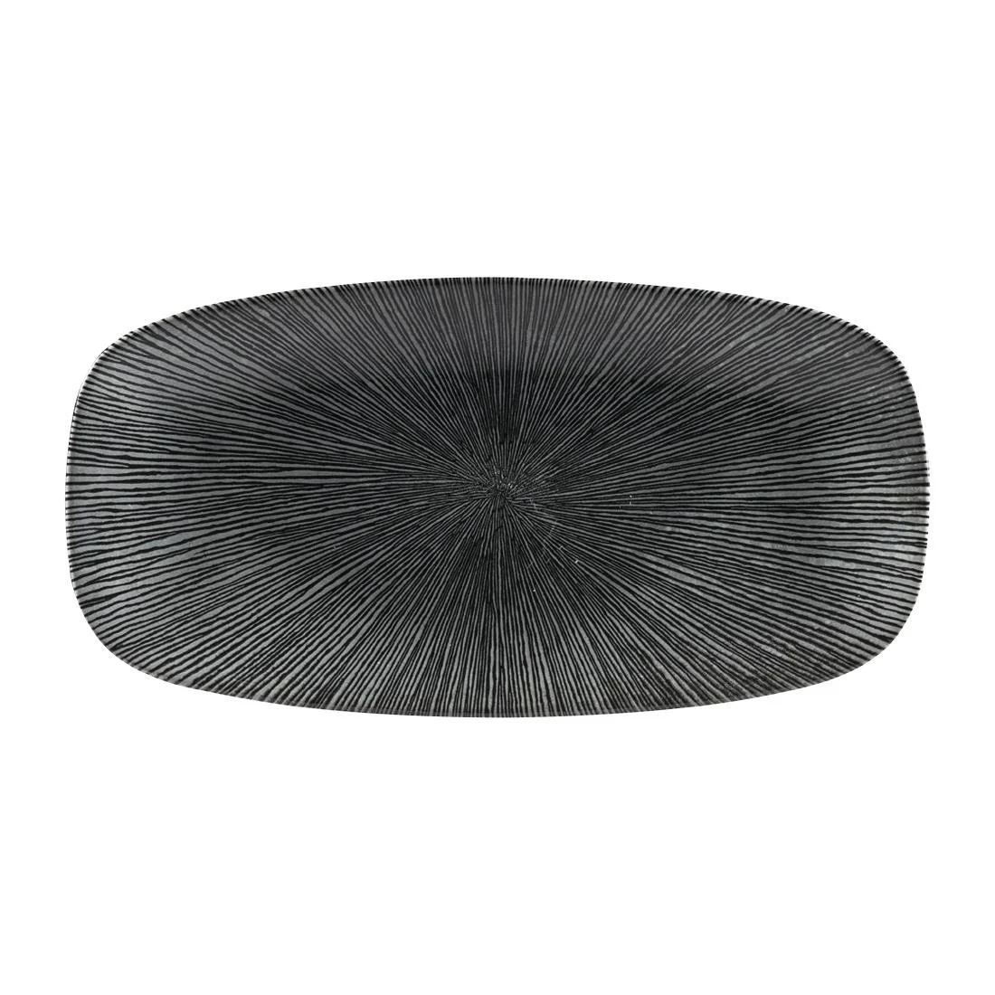 Churchill Studio Prints Agano Oblong Chefs Plates Black 355x 189mm (6 Pack) - Image 1