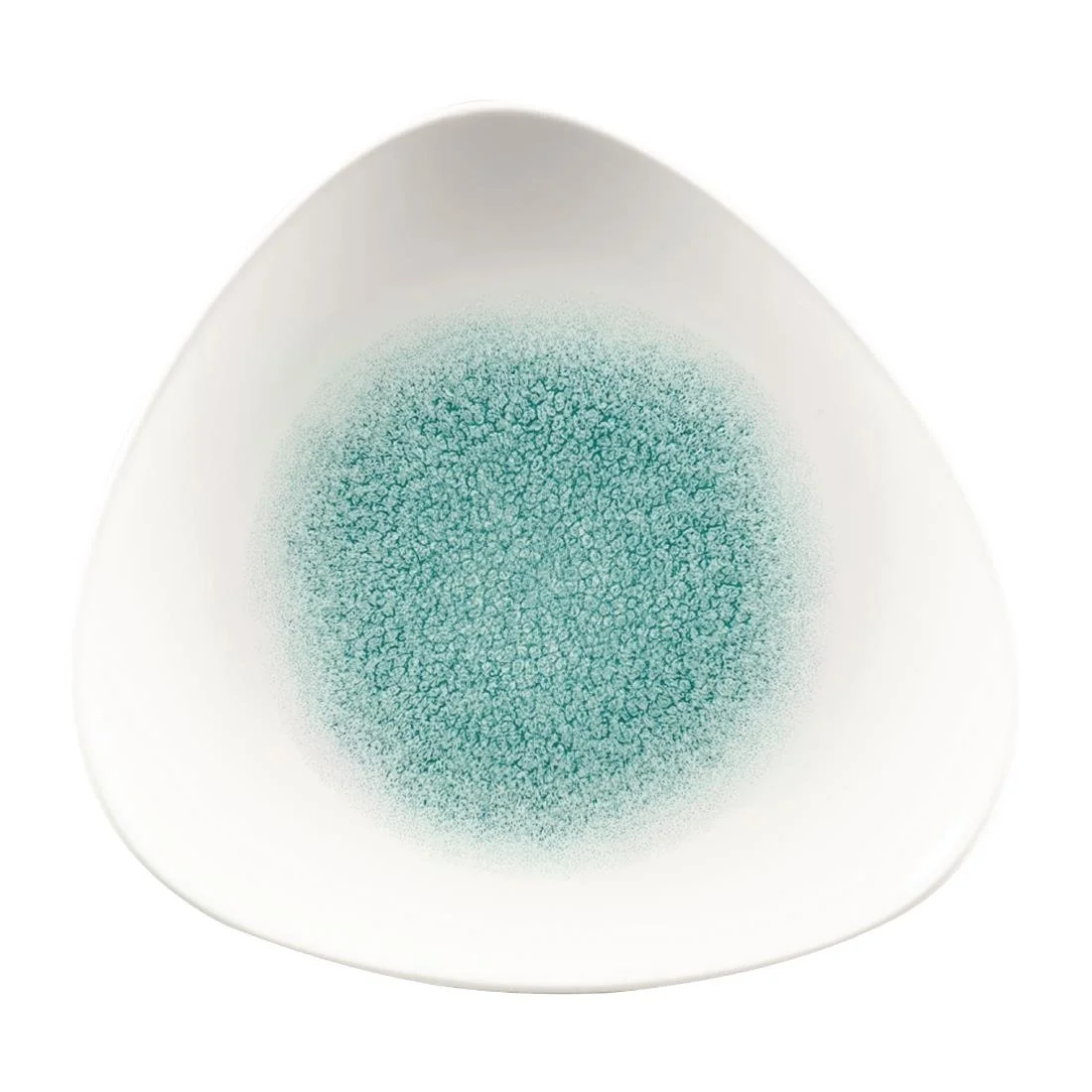 Churchill Studio Prints Raku Triangle Plates Jade Green 229mm (12 Pack) - Image 1