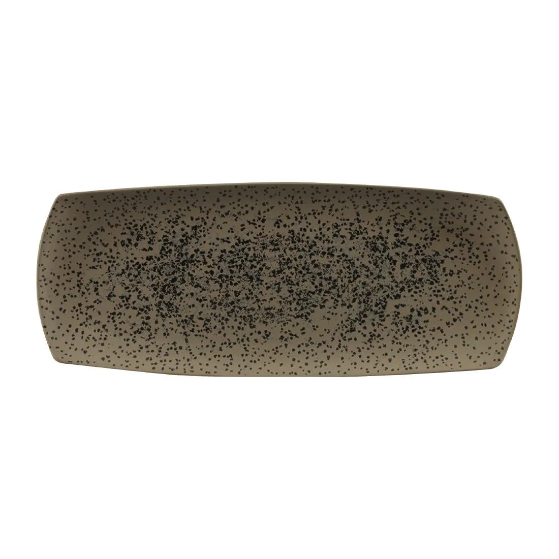 Churchill Menu Shades Caldera Medium Rectangular Plates Flint Grey 355 x 140mm (6 Pack)