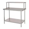 Vogue Stainless Steel Wall Table Welded with Gantry 650(D)mm - Image 1