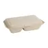 Fiesta Compostable Bagasse Two-Compartment Hinged Food Containers Natural Colour 253mm (Pack of 200)