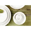 Olympia Cavolo Flat Round Plates White Speckle 220mm (6 Pack) - Image 4