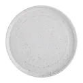 Olympia Cavolo Flat Round Plates White Speckle 220mm (6 Pack) - Image 1