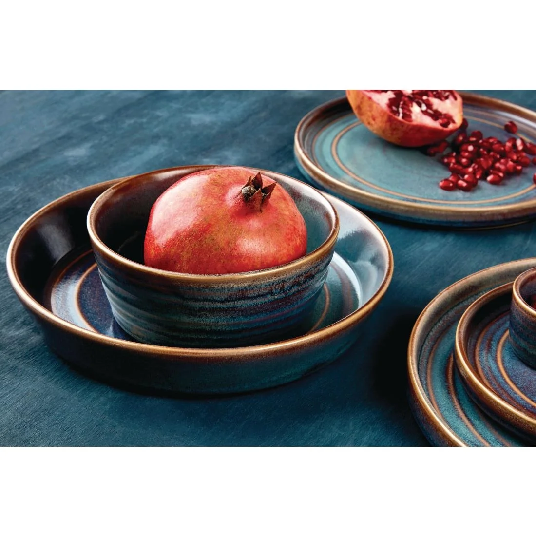 Olympia Cavolo Flat Round Bowls Iridescent 143mm (6 Pack) - Image 4