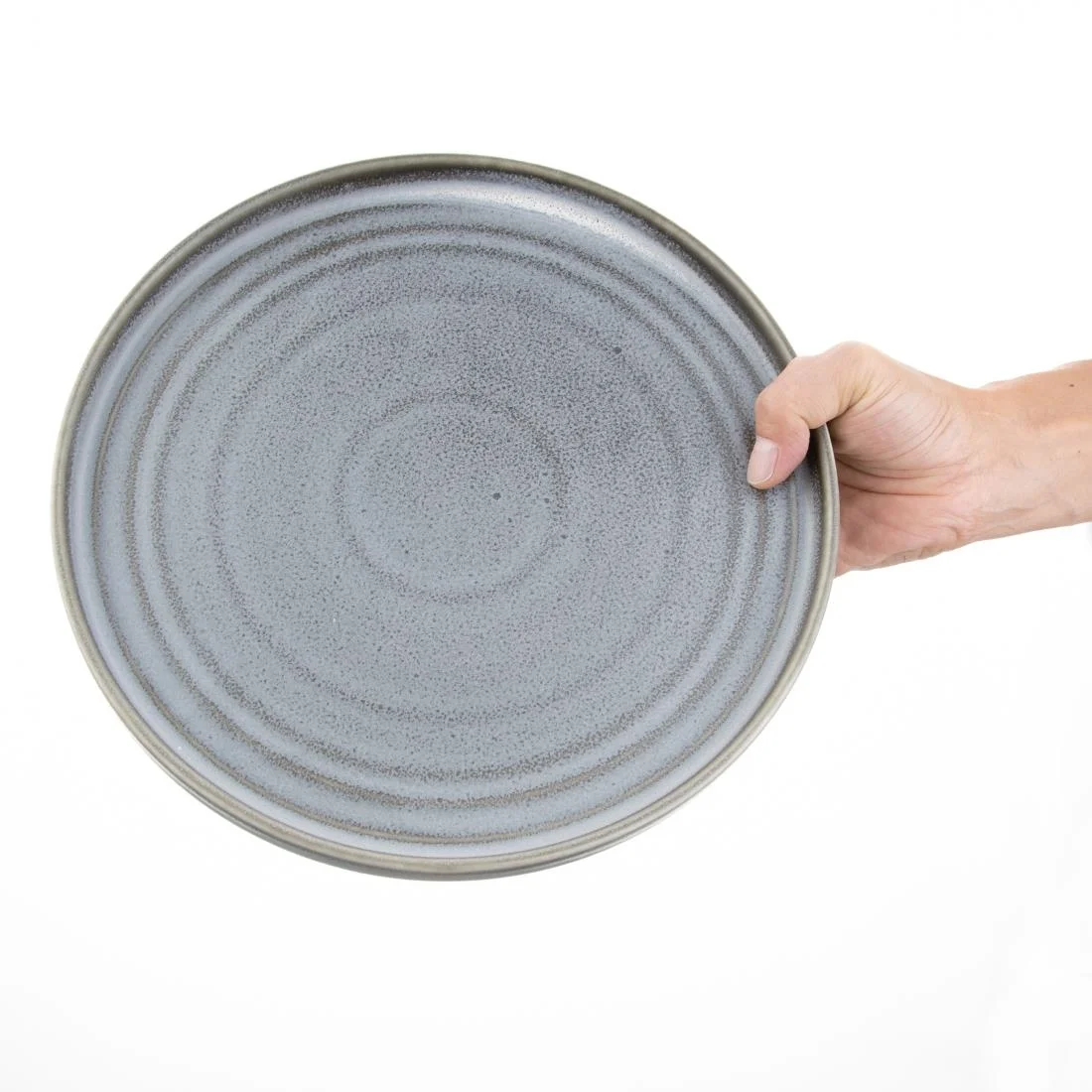 Olympia Cavolo Flat Round Plates Charcoal Dusk 270mm (4 Pack) - Image 6