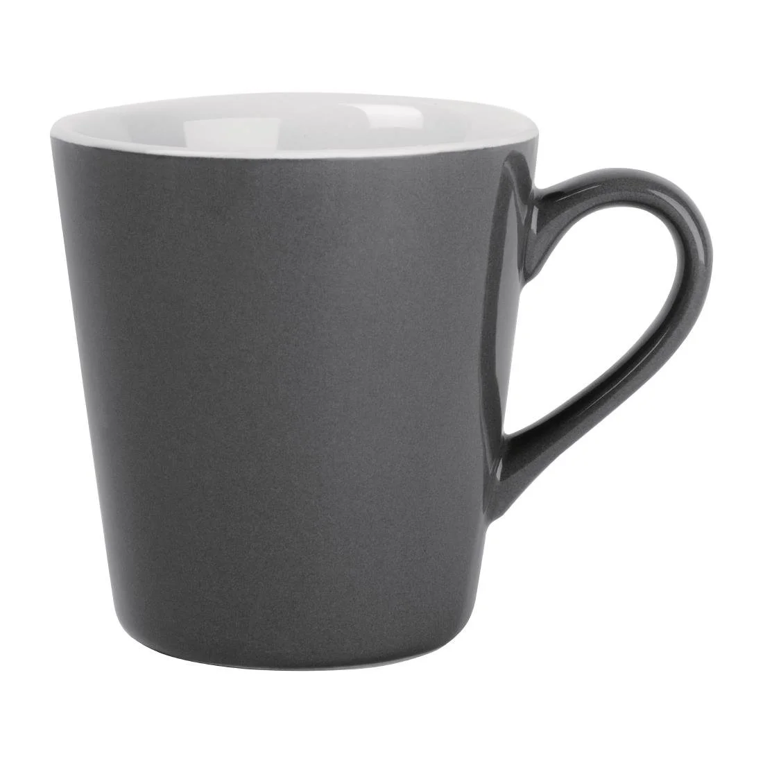 Olympia Cafe Flat White Cups Charcoal 170ml (12 Pack) - Image 1