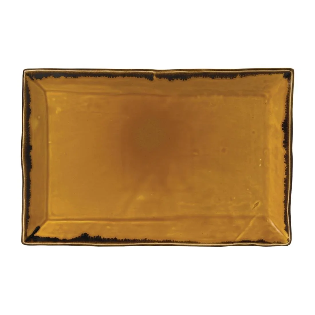 Dudson Harvest Rectangular Trays Mustard 345x233mm (6 Pack) - Image 1