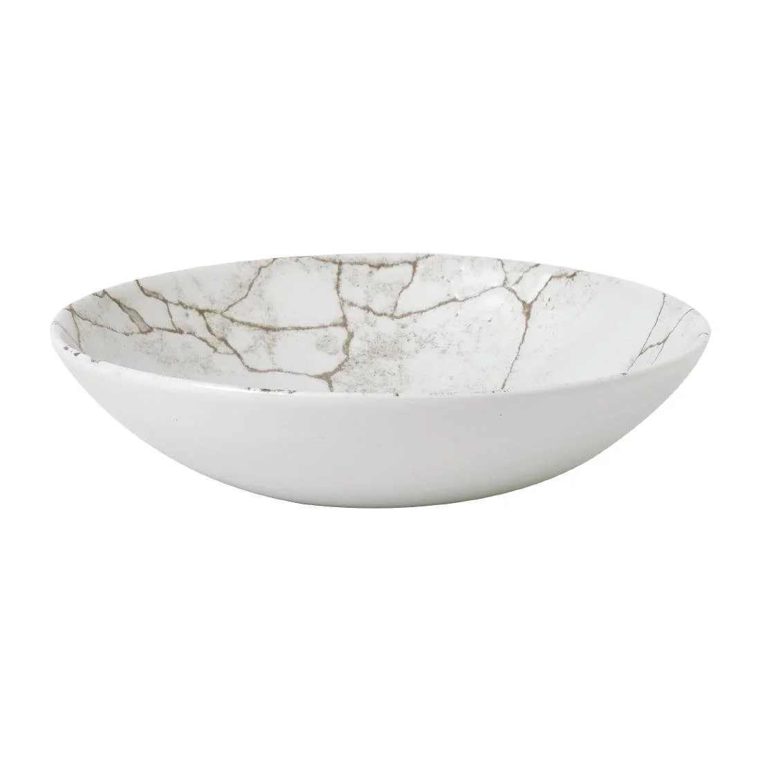 Studio Prints Kintsugi Agate Grey Coupe Bowls 182mm (12 Pack) - Image 1