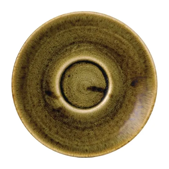 Stonecast Plume Olive Espresso Saucers 4 1/2 " (12 Pack)