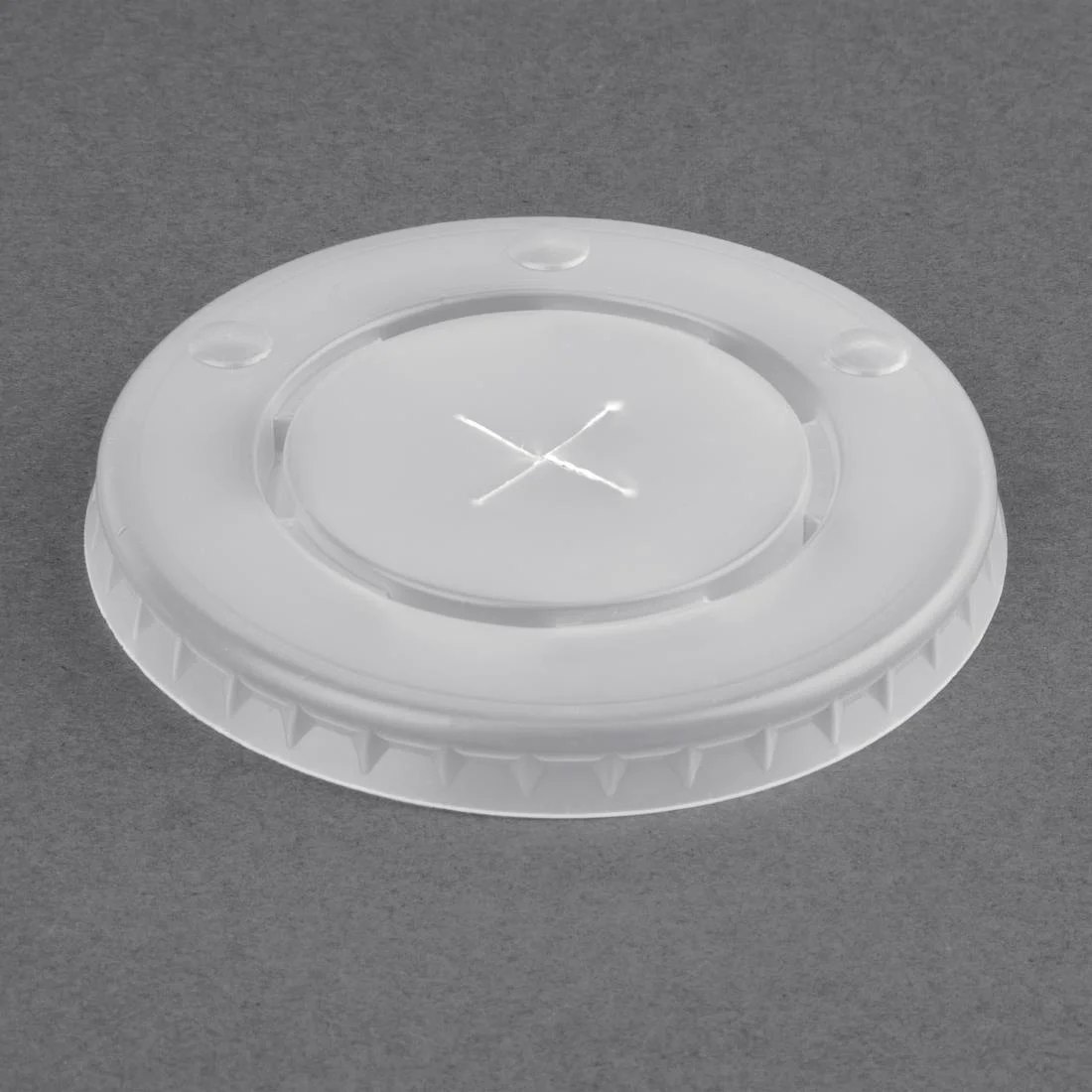 Fiesta Recyclable Polystyrene Lids for 12oz Cold Paper Cups 80mm (Pack of 1000) - Image 1