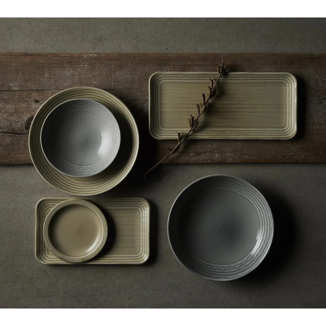Dudson Harvest Norse Linen Organic Rect Plate 270x160mm (12 Pack) - Image 2