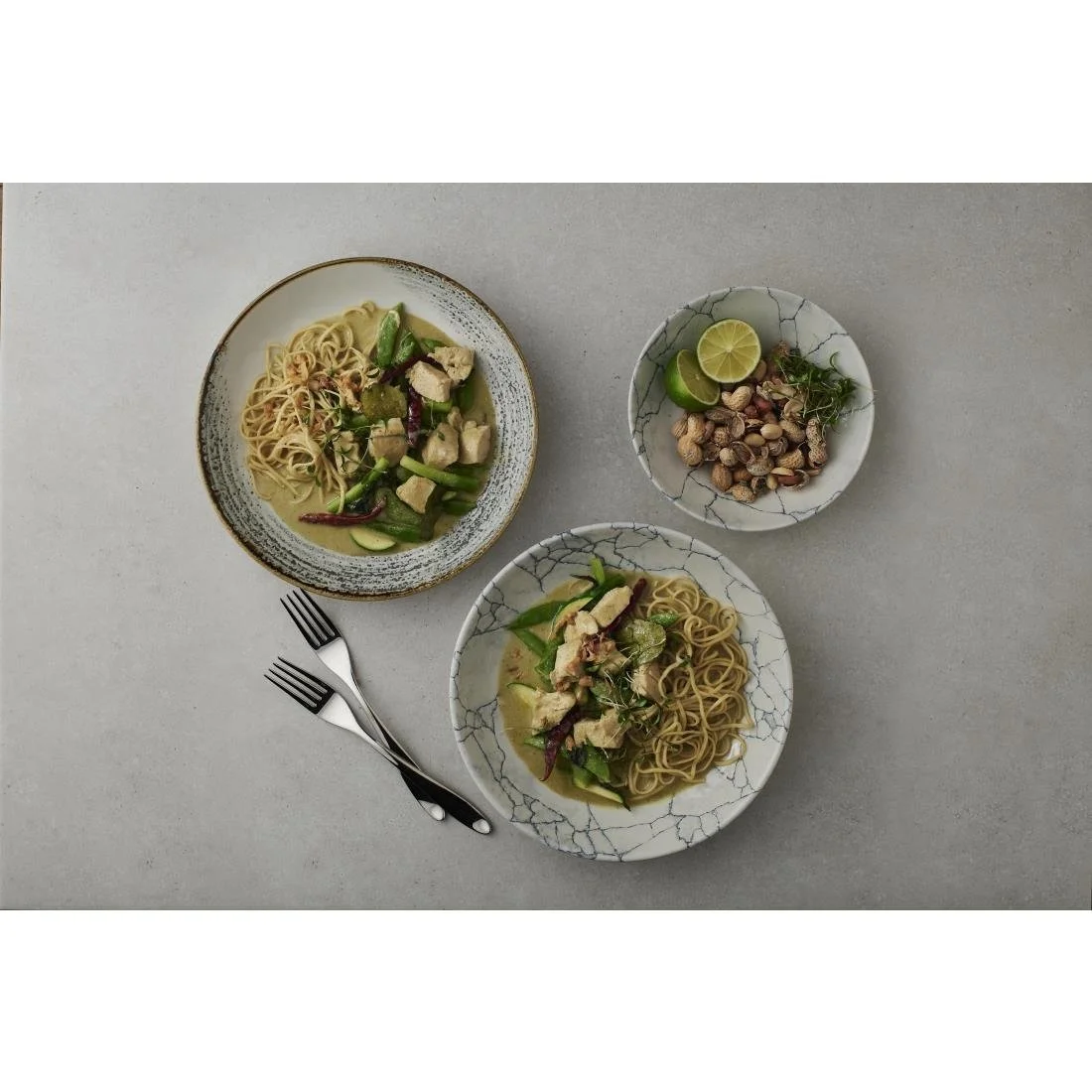Churchill Studio Prints Homespun Accents Evolve Coupe Bowl Jasper Grey 248mm (12 Pack) - Image 3