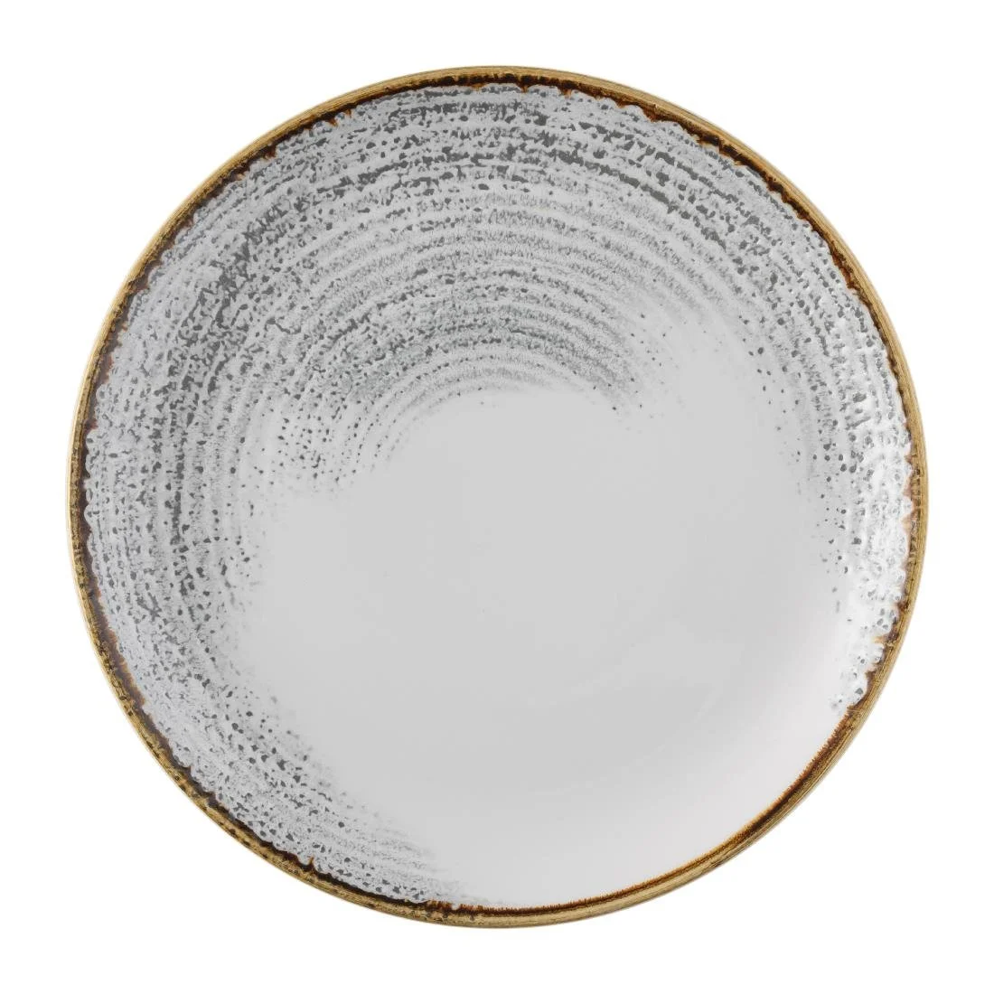 Churchill Studio Prints Homespun Accents Evolve Coupe Plates Jasper Grey 286mm (12 Pack) - Image 1