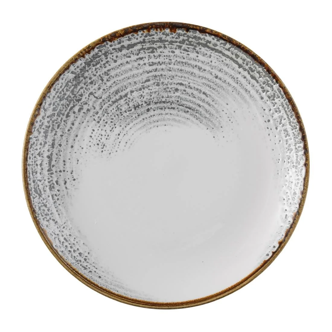 Churchill Studio Prints Homespun Accents Jasper Evolve Coupe Plates Grey 260mm (12 Pack) - Image 1