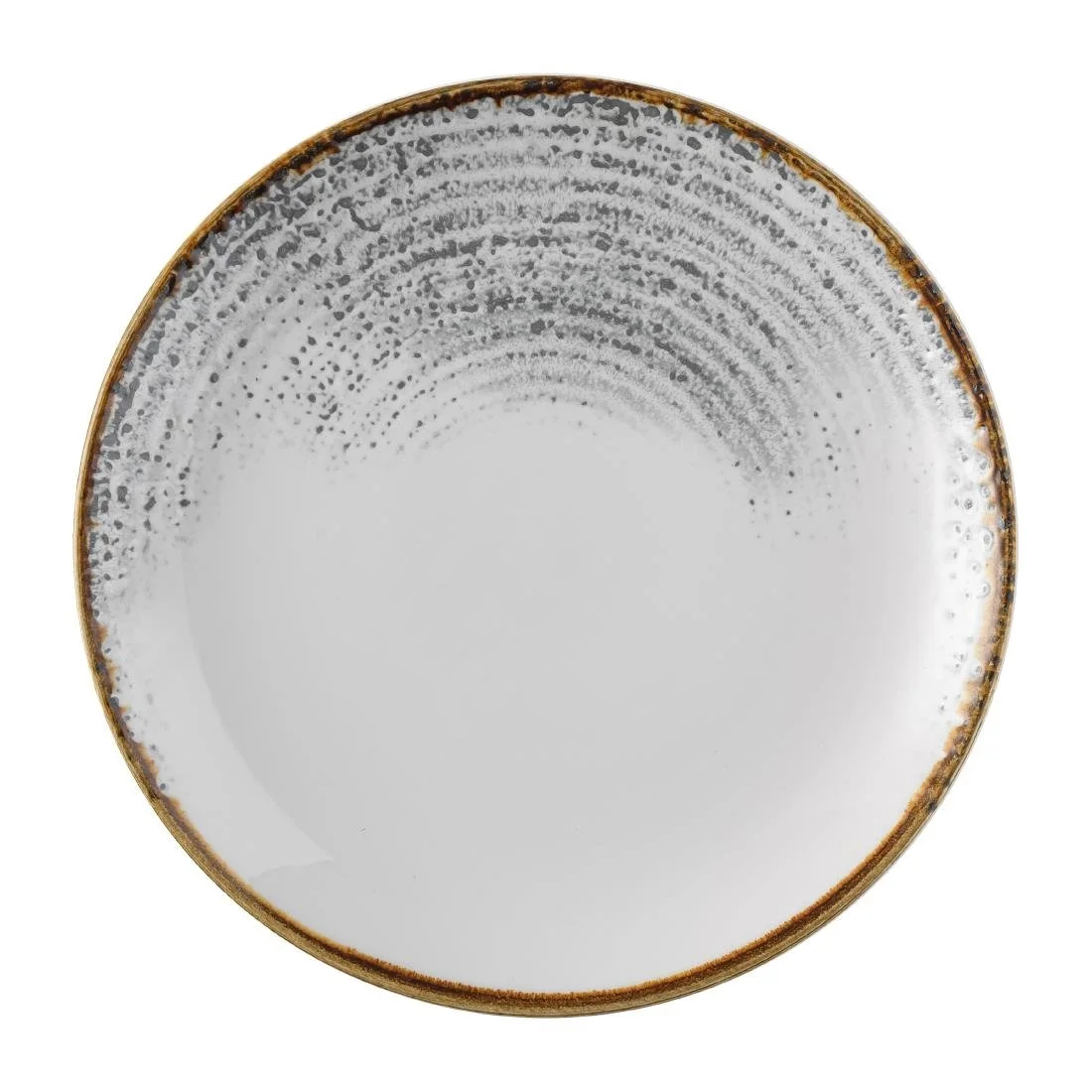 Churchill Studio Prints Homespun Accents Jasper Evolve Coupe Plate Grey 219mm (12 Pack) - Image 1