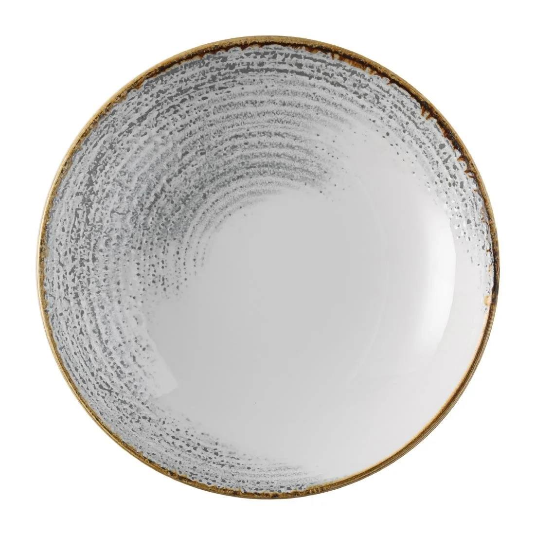Churchill Studio Prints Homespun Accents Evolve Coupe Bowl Jasper Grey 248mm (12 Pack) - Image 1