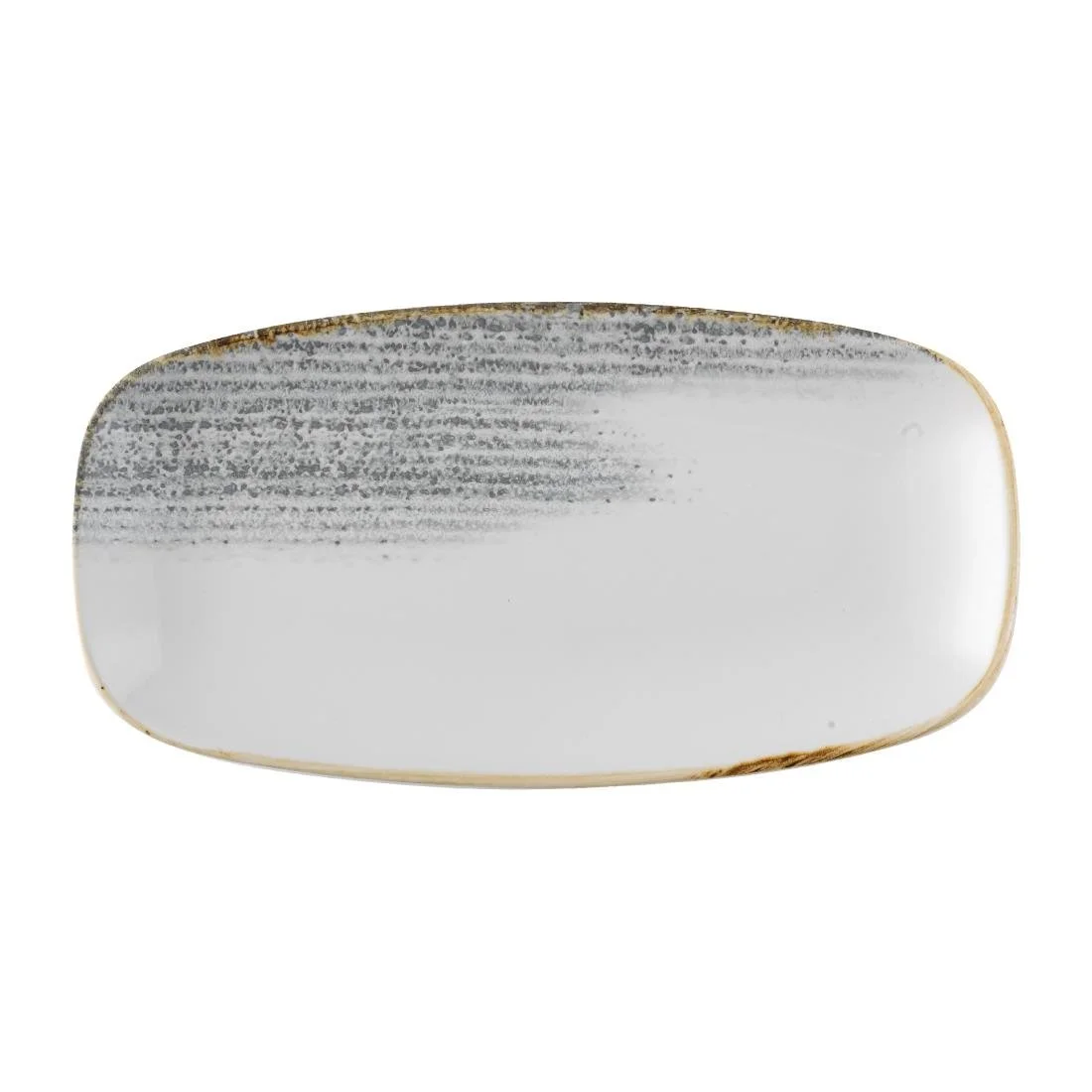 Churchill Studio Prints Homespun Accents Chefs Oblong Plates Jasper Grey 355x189mm (6 Pack) - Image 1