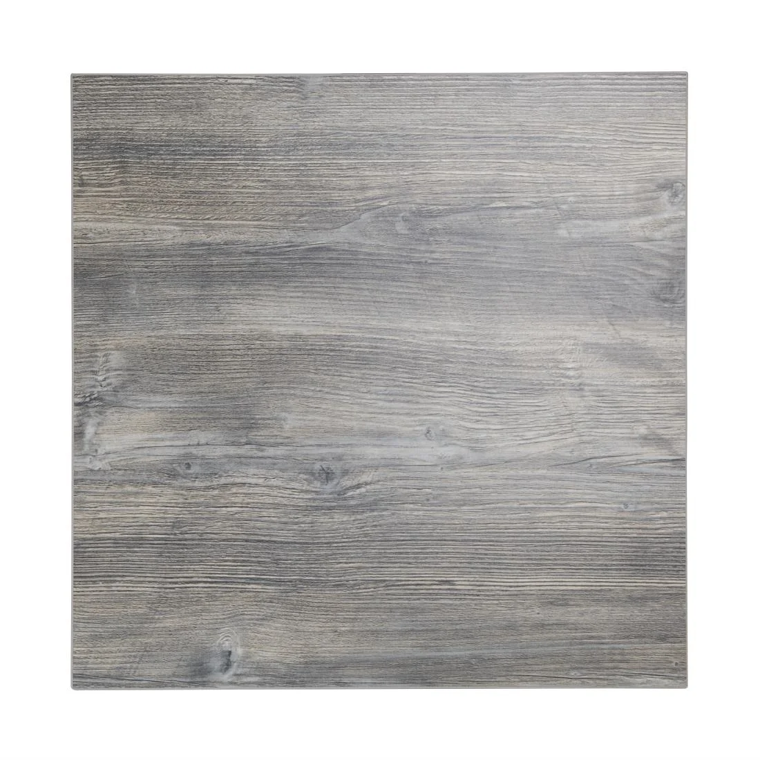 Bolero Pre-Drilled Square Melamine Table Top Ash Grey 700mm - Image 1