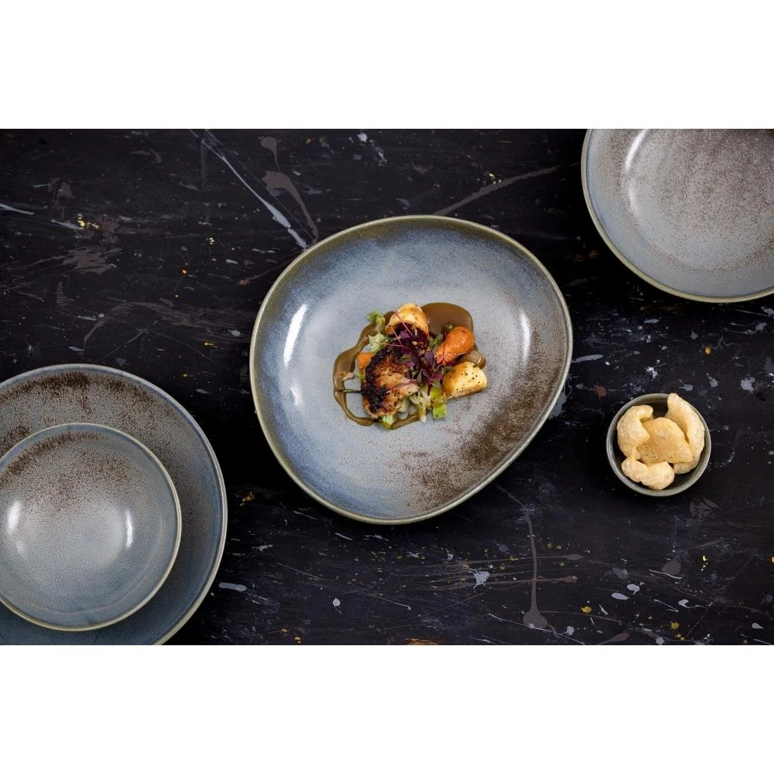 Olympia Ember Low Coupe Bowls Blue 230mm (4 Pack) - Image 18
