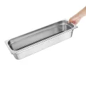 Vogue Stainless Steel Gastronorm 2/4 Tray 100mm - Image 5