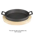 Olympia Cast Iron Round Eared Dish Hevea Board 235mm - Image 5
