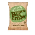 Brown Bag Crisps Cheddar and Onion 40g (20 Pack) - Image 1
