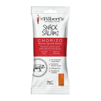 Mr Filbert's Snack Salami Chorizo 38g (15 Pack)