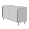 Vogue Standing Floor Cupboard Stainless Steel 900x1500x600mm - Image 1
