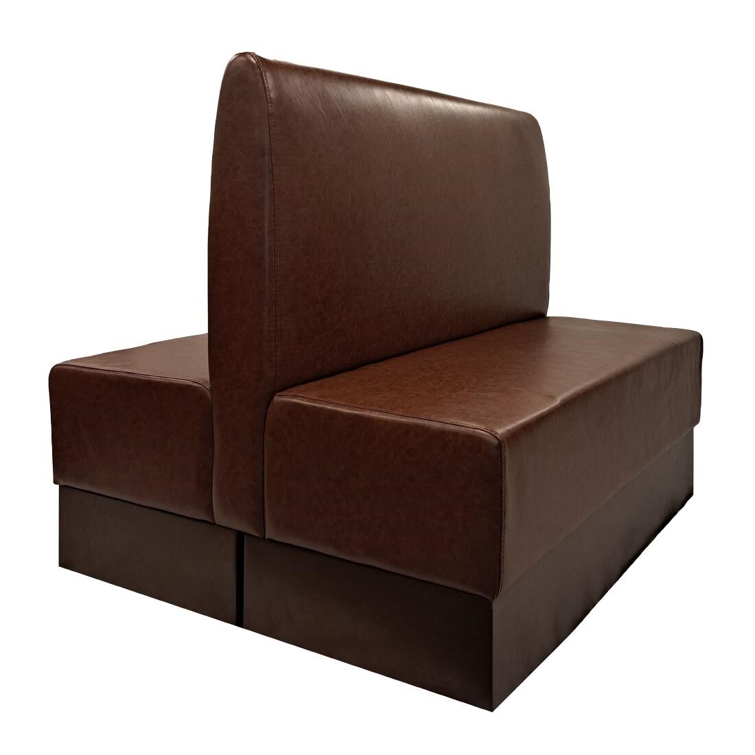Double Booth in Bison Espresso Vinyl