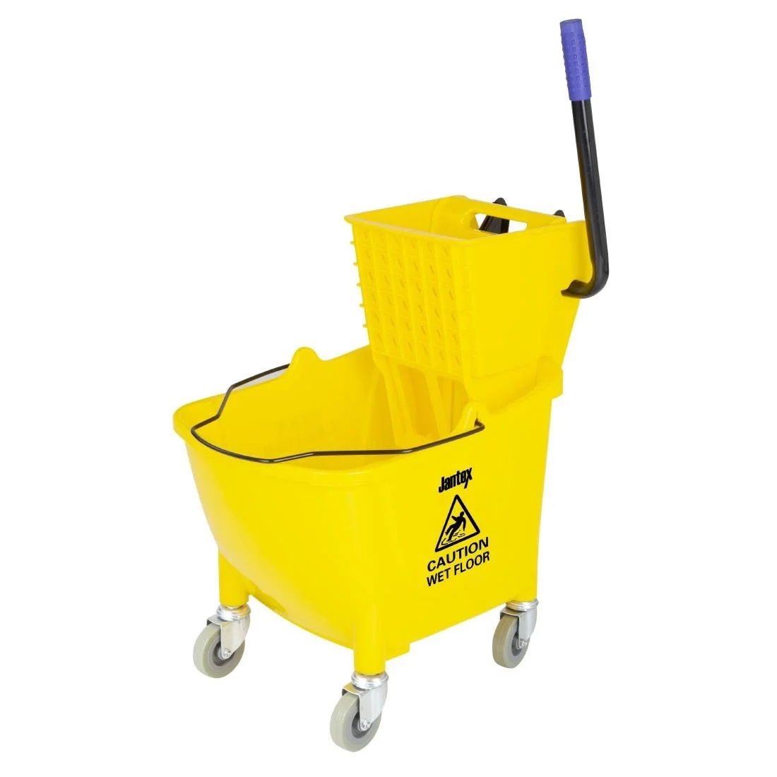 Jantex 25Ltr Mop Bucket with Foot Pedal Release Yellow - Image 1