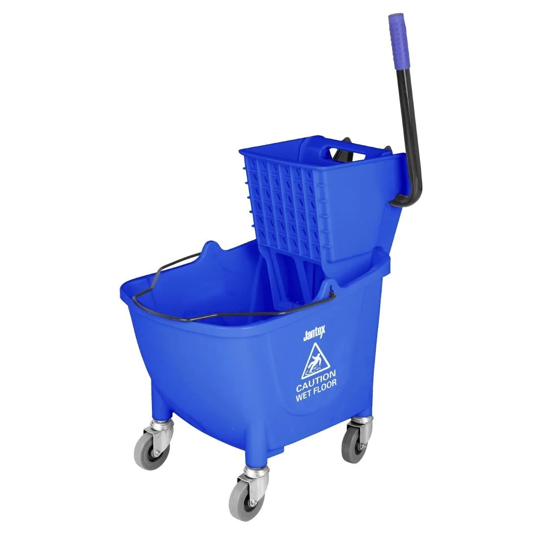 Jantex 25Ltr Mop Bucket with Foot Pedal Release Blue - Image 1