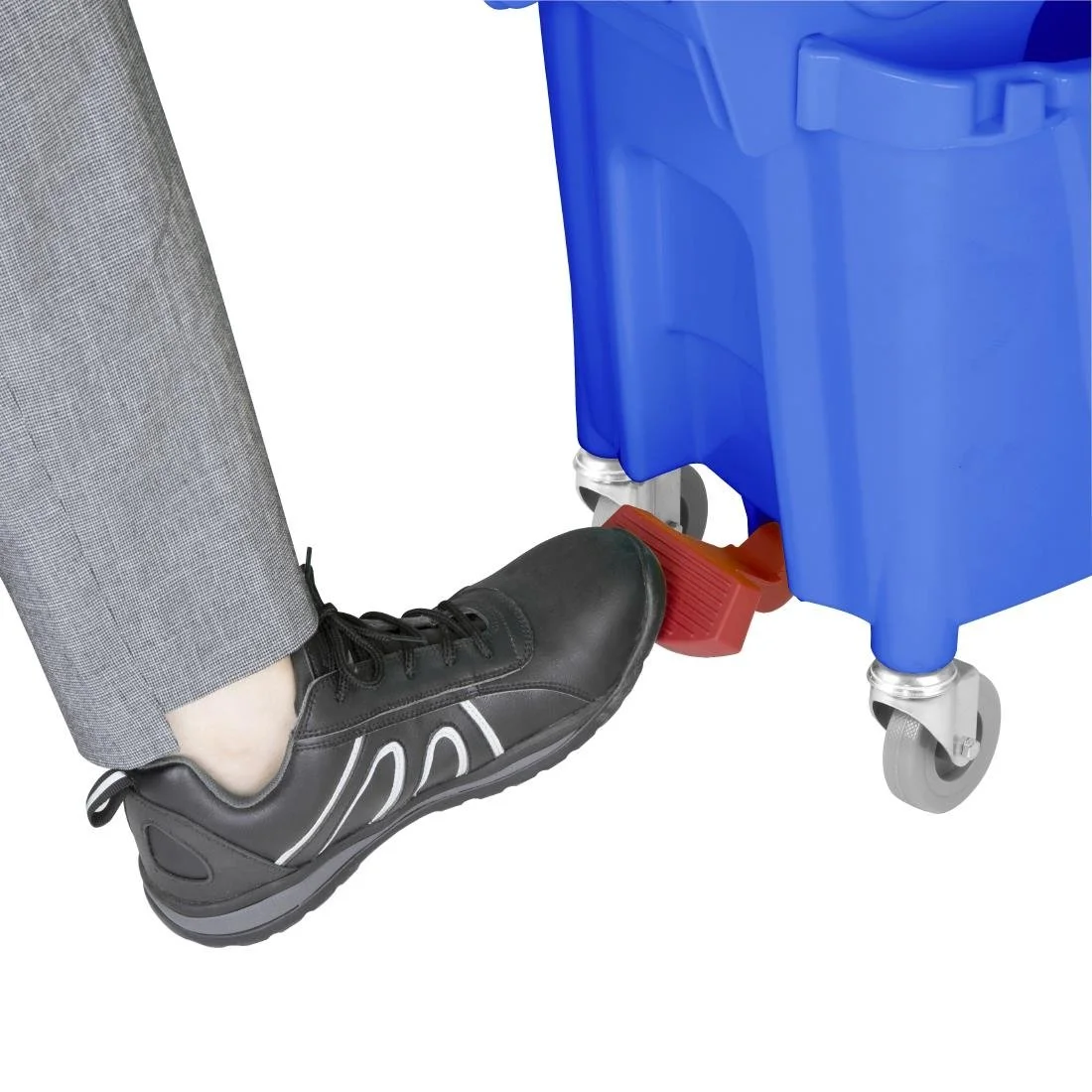 Jantex 25Ltr Mop Bucket with Foot Pedal Release Blue - Image 3