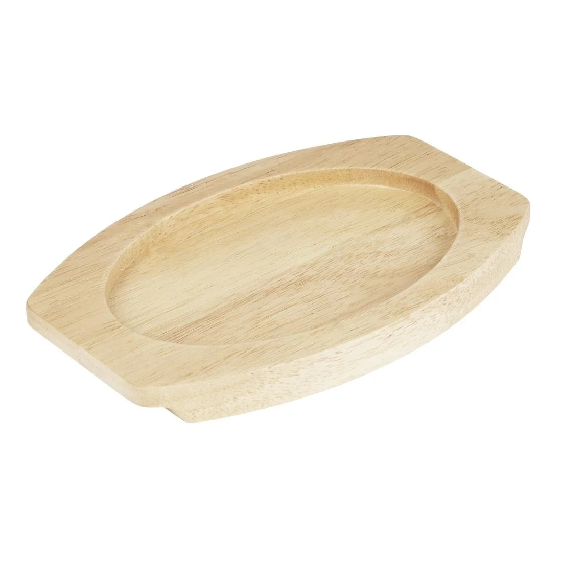 Olympia Cast Iron Oval Eared Dish Hevea Board 230x135mm - Image 1